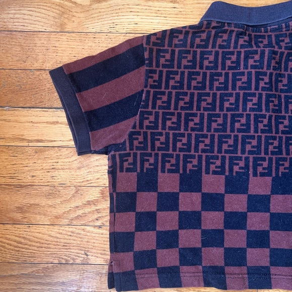 FENDI MARE Vintage 90s FF Zucca Polo - Picture 8 of 15